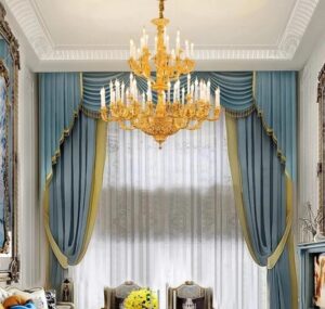 Image 1 of big brass chandelier