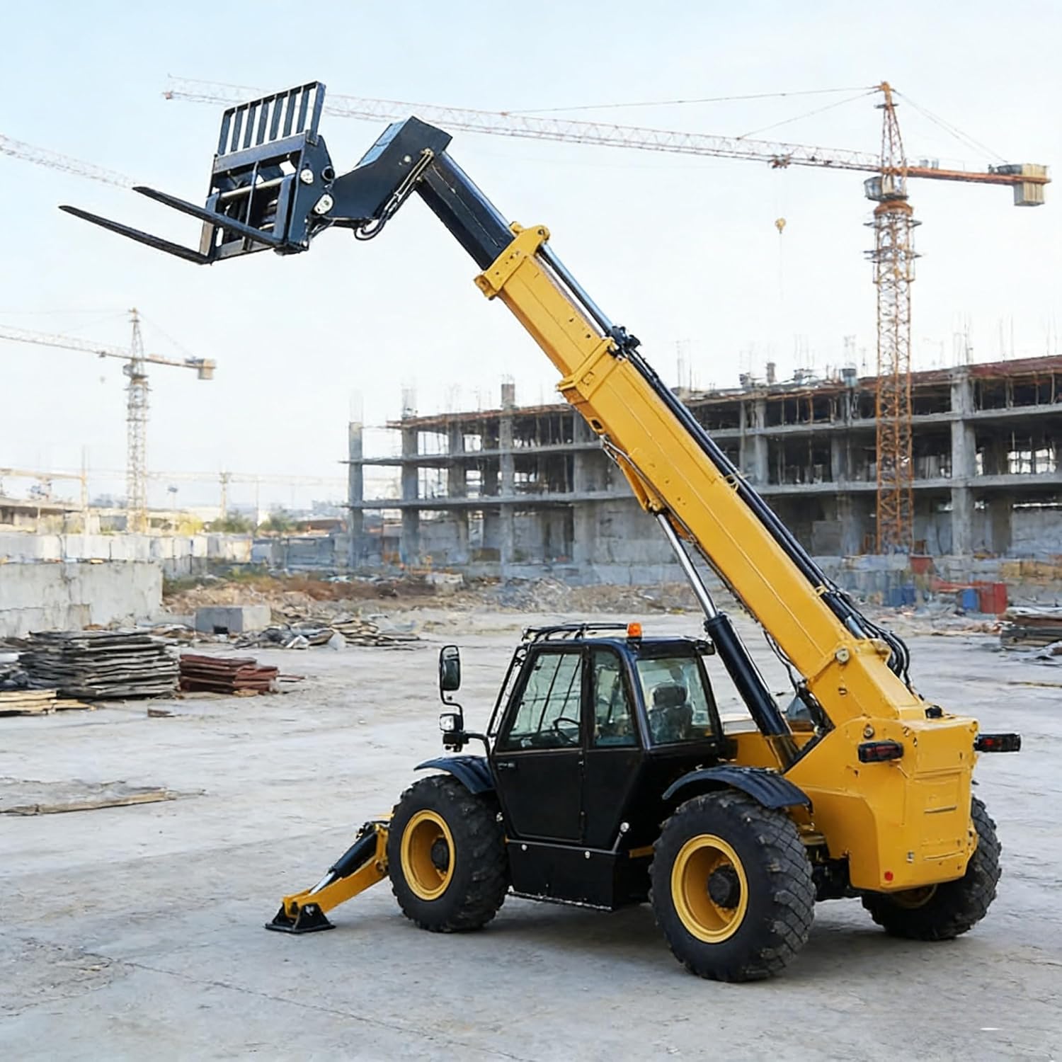 heavy duty telescopic forklift,telescopic forklift for construction sites,extendable reach handler for warehouses,telescopic forklift pros cons,best telescopic forklift for agriculture,should I buy a telescopic forklift - detailed features and technical specifications