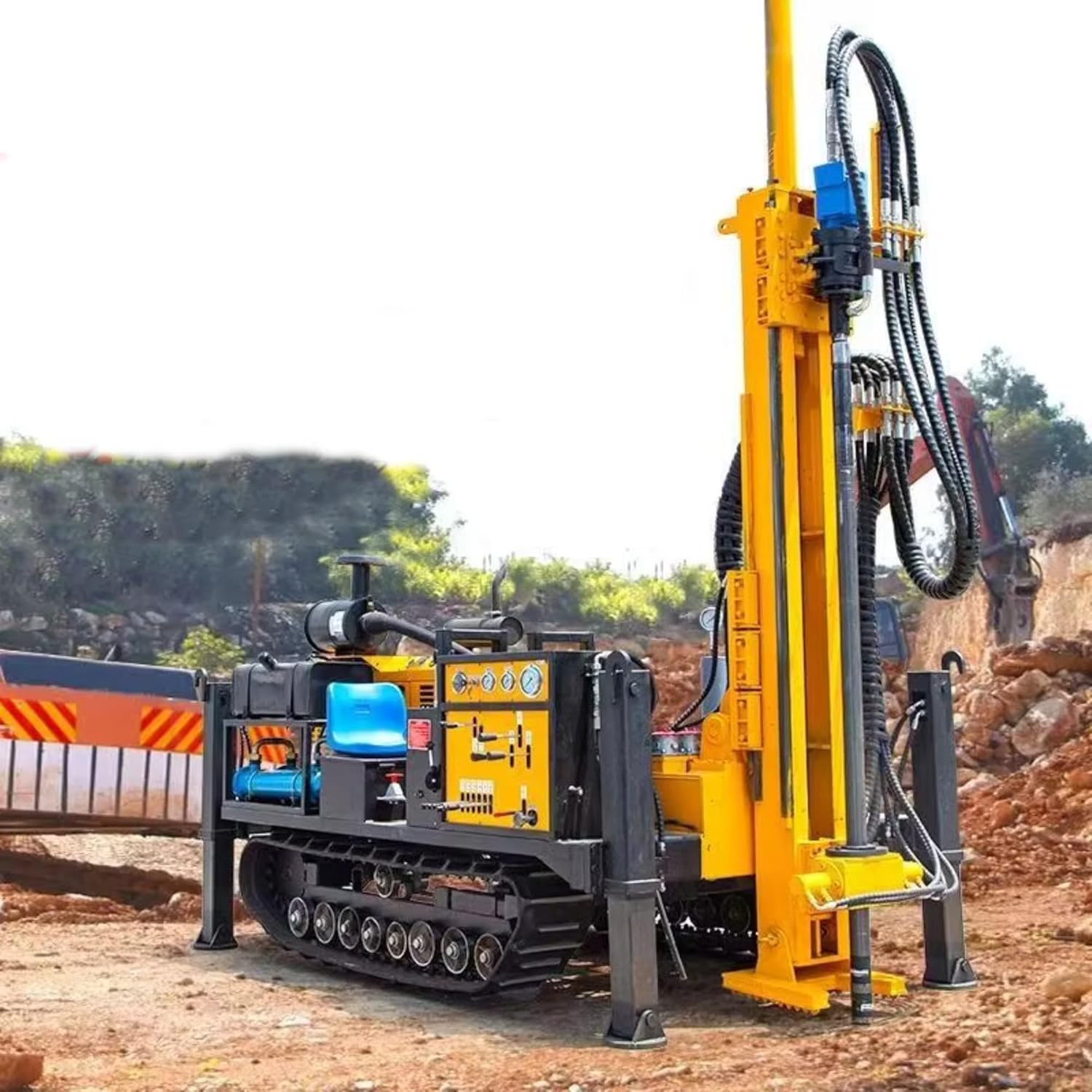 hydraulic borehole drilling rig review,best tracked drilling rig for sale,deep groundwater well drilling machine pros cons,crawler water well rig vs trailer mounted,should I buy a portable borehole drilling rig,commercial irrigation well drilling equipment worth buying unboxing and complete package contents