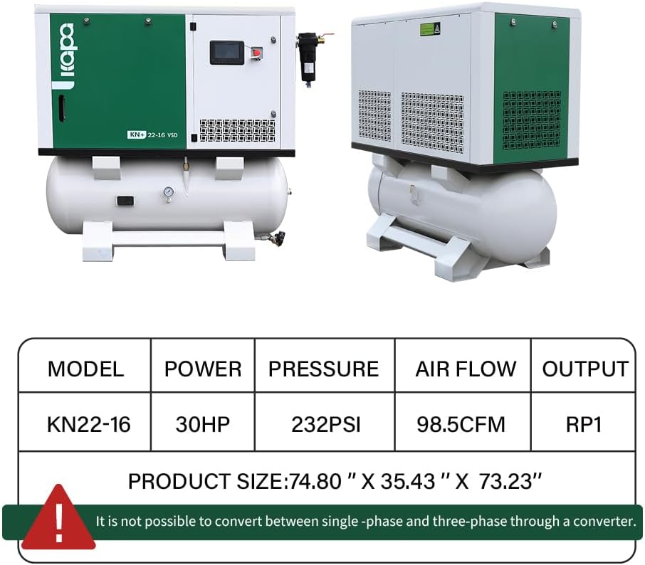 kapa rotary screw air compressor review,best rotary screw air compressor for workshop,kapa 30hp air compressor pros cons,buy kapa industrial air compressor,kapa vs other screw compressor,should I buy kapa rotary screw compressor unboxing and complete package contents