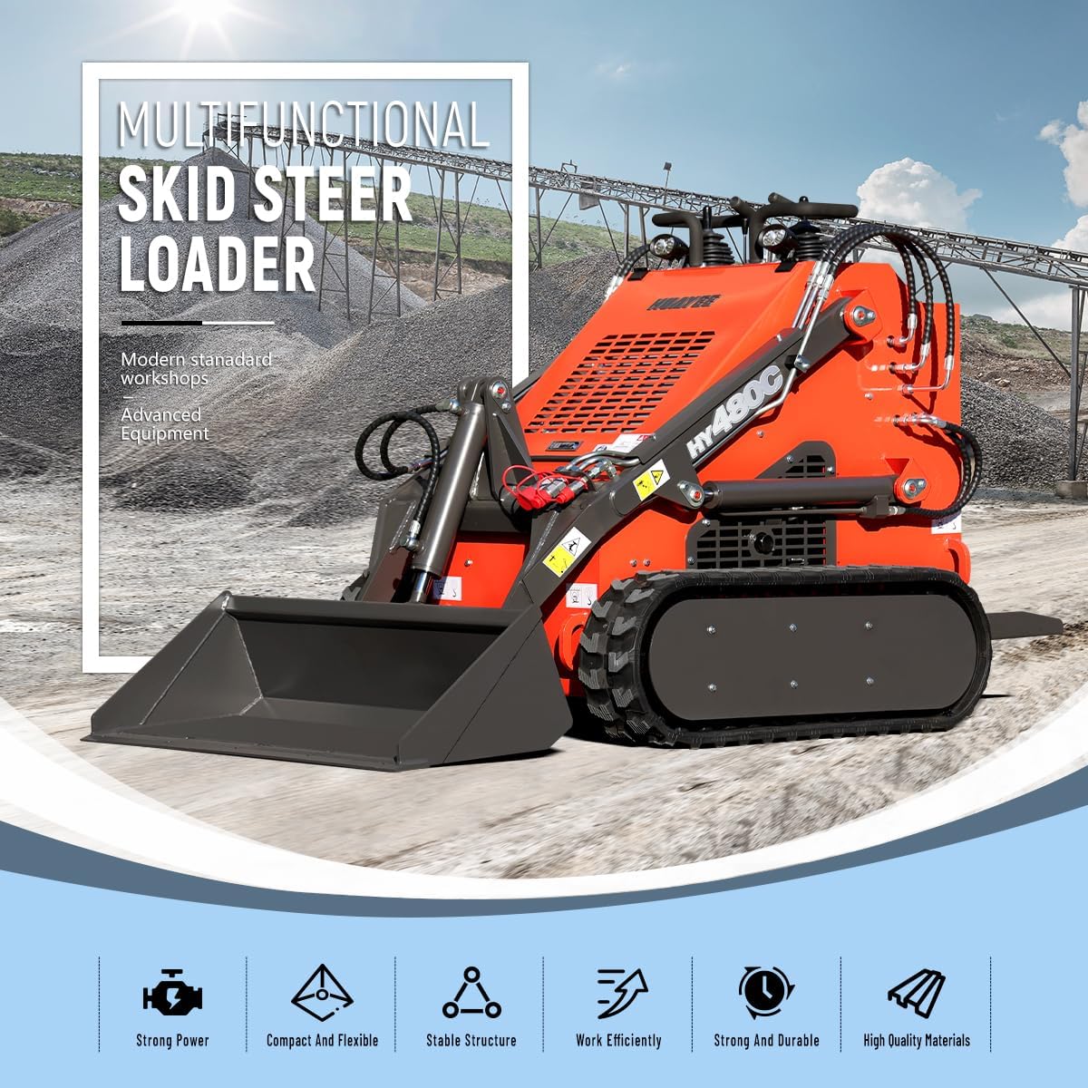Step-by-step guide for HUAYEE HY480C mini skid steer review,HY480C mini skid steer pros cons,best mini skid steer for soft ground,stand-on mini skid steer worth buying,HUAYEE mini skid steer vs alternatives,should I buy HUAYEE HY480C - complete tutorial