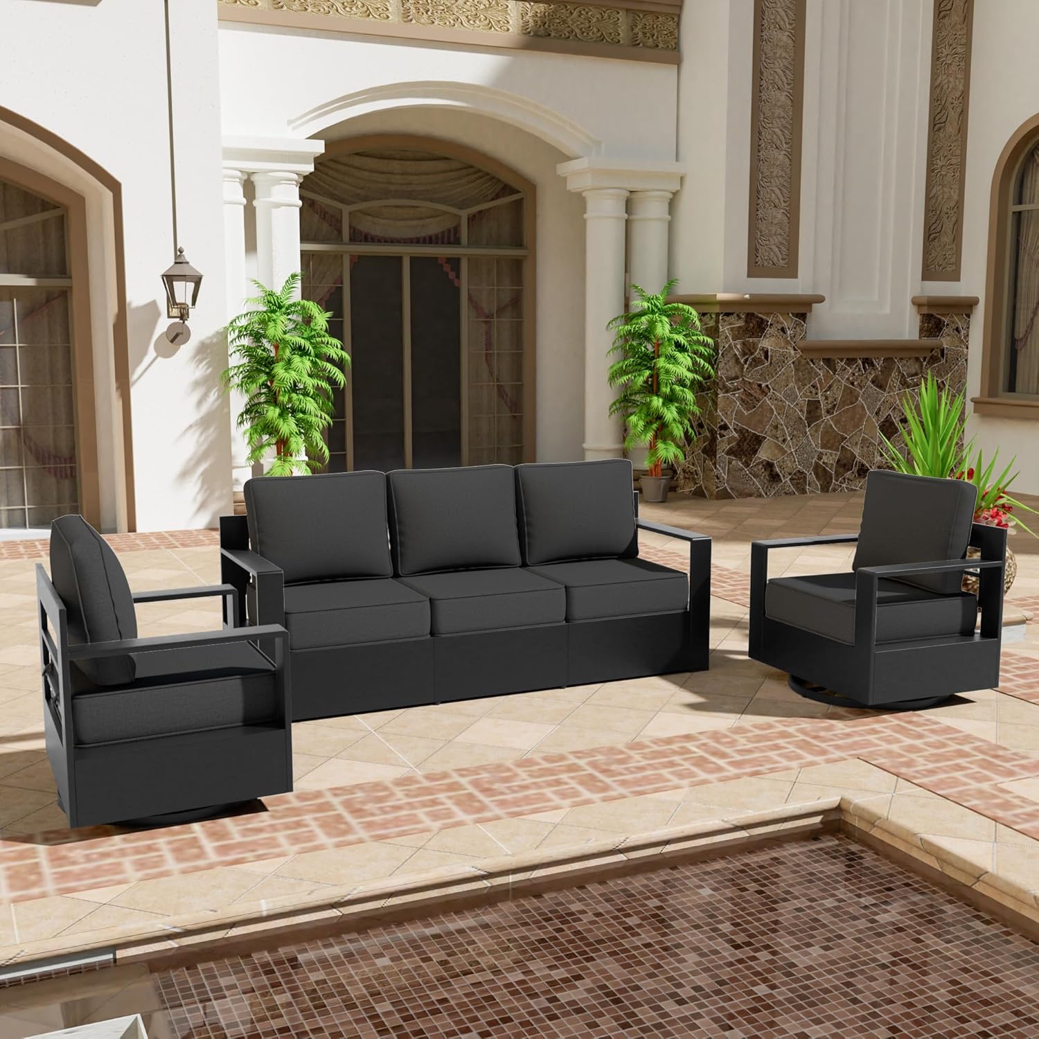 Qsoer outdoor furniture review,Qsoer patio set review and rating,Qsoer 3 piece conversation set verdict,Qsoer aluminum furniture review pros cons,Qsoer swivel chair set review honest opinion,Qsoer outdoor sofa review worth buying unboxing and complete package contents