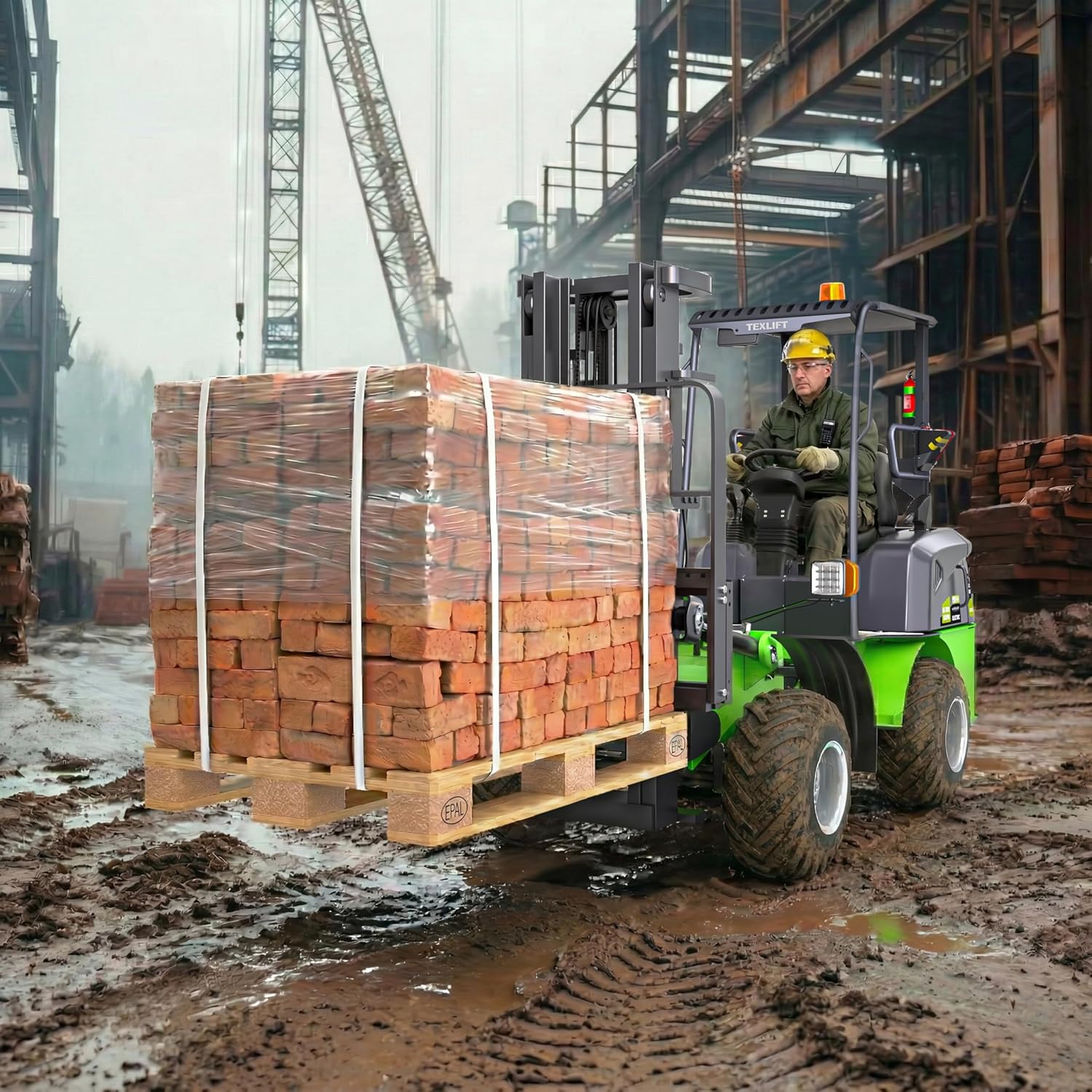 TEXLIFT 2650 lb electric forklift review,is TEXLIFT electric forklift worth it,best outdoor lithium forklift,TEXLIFT 4WD forklift pros cons,buy electric pallet stacker online,off road electric forklift for construction site performance testing and real-world results