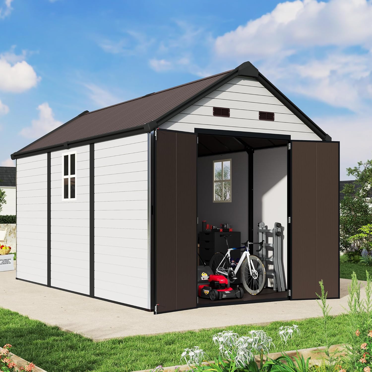 jocisland 8x13.5x7.5 ft resin storage shed review,jocisland resin storage shed review and rating,is jocisland storage shed worth buying,jocisland outdoor shed review pros cons,jocisland 8x13.5 ft shed review honest opinion,jocisland resin shed review verdict - detailed features and technical specifications