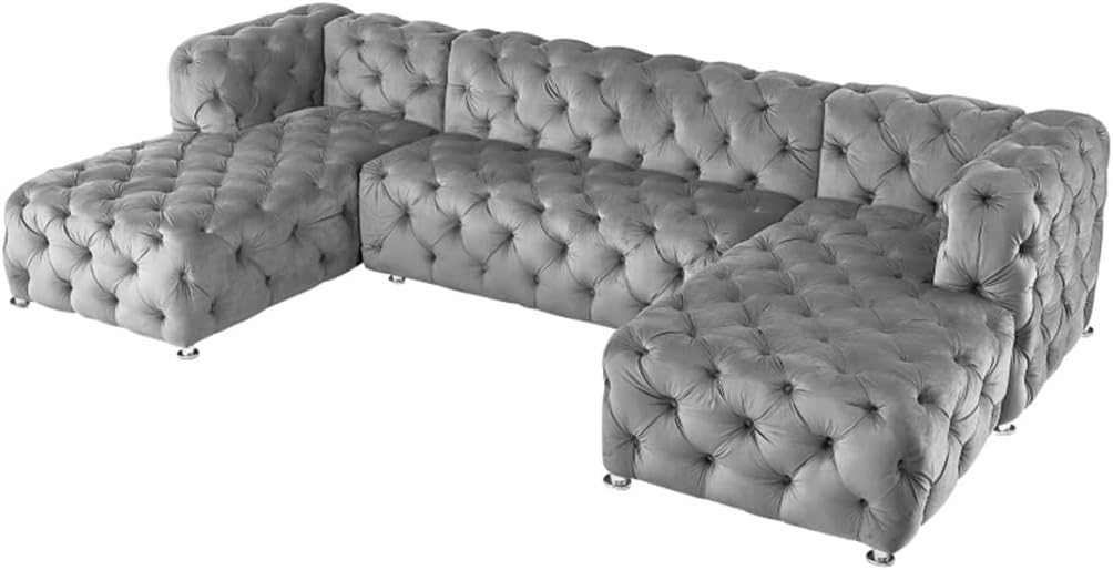 u-shaped modular sofa review,u-shaped sectional review and rating,grey velvet sofa review pros cons,DUYHBAWRS sofa review honest opinion,u-shaped sofa review verdict,modular sofa review worth buying - detailed features and technical specifications